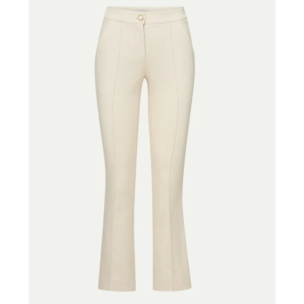 Veronica Beard Kimra Straight-Leg Pant Ecru US 4 - Picture 5 of 12